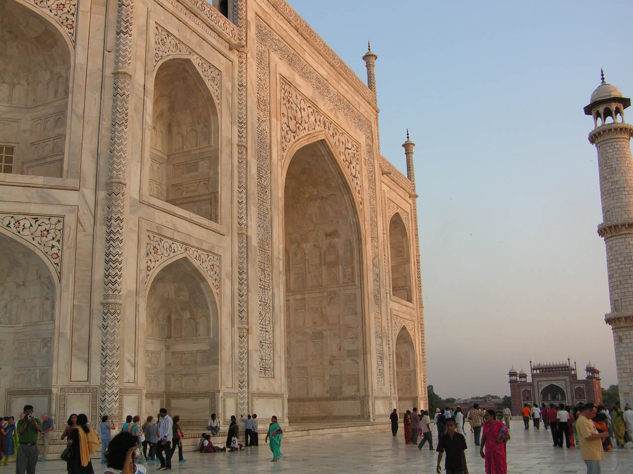 visiteurs au Taj Mahal