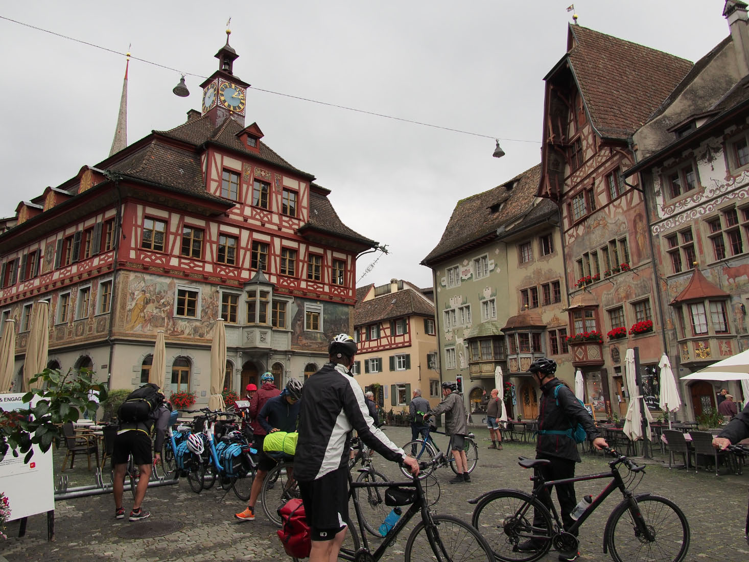 Allemands dans un village des bords du Rhein