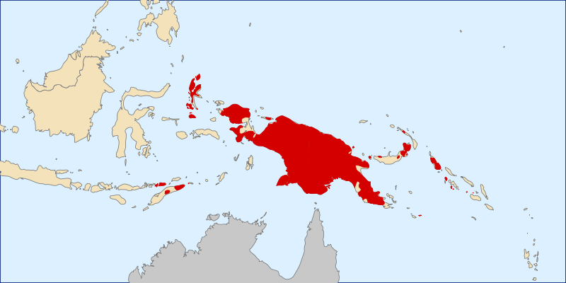 Carte des langues Papou