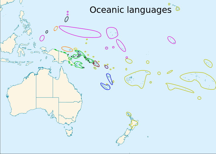 cartes des langues malayo-polynésiennes