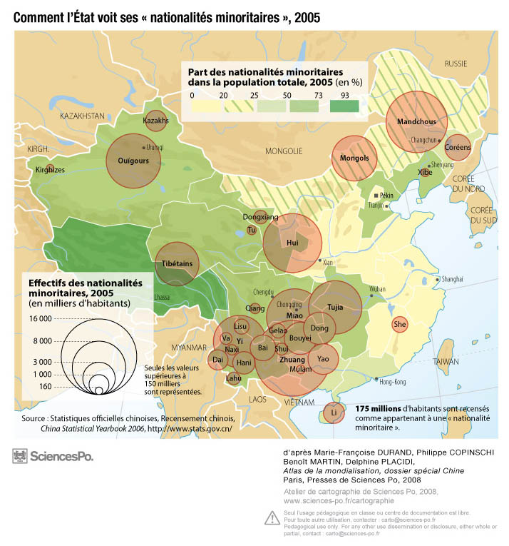 nationalites ou minoritées en Chine (2005)